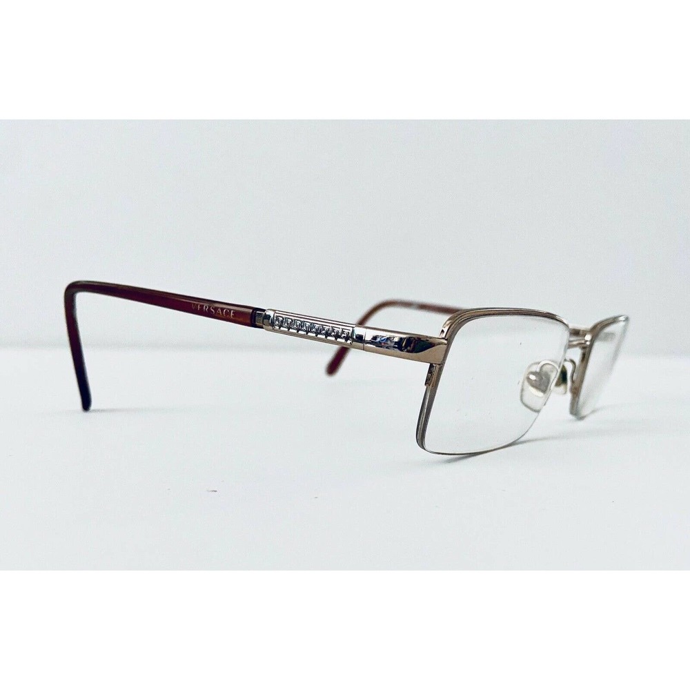 Versace Gold Rectangular Frame Glasses - image 7